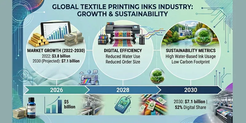Textile Printing Inks Market Value to Reach $7.1 Billion by 2030: Key Insights 